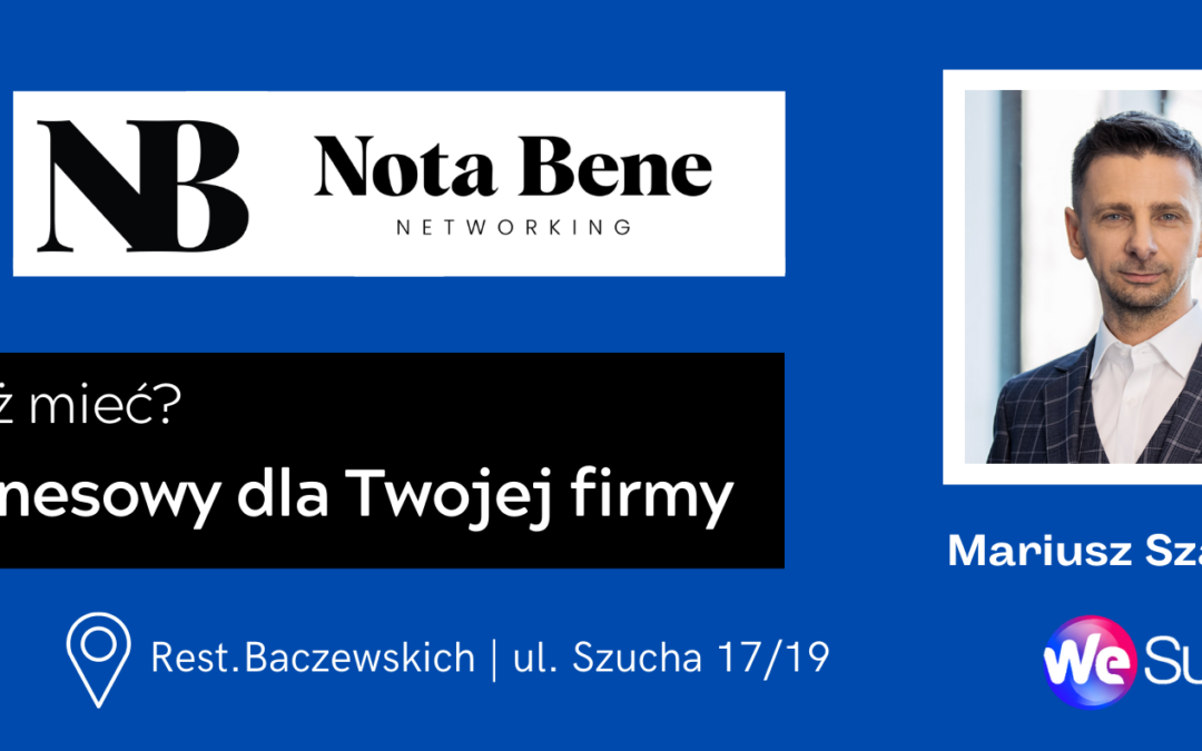Wieczór z NotaBene Networking | Subskrypcja jako model biznesowy dla Twojej firmy [03.06.2022]